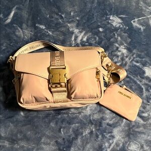 Steve Madden Blush Crossbody Bag with Gold Accents